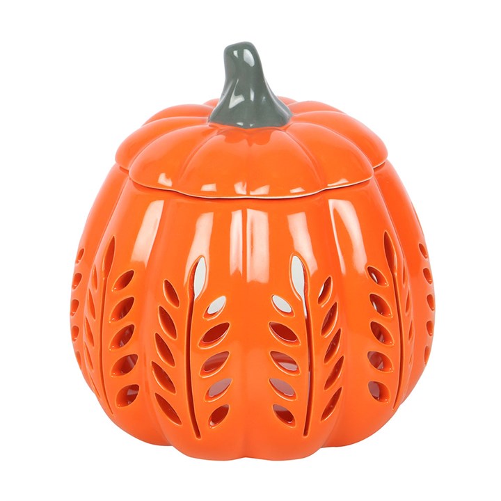 Orange Leaf Cut Pumpkin Oil Burner