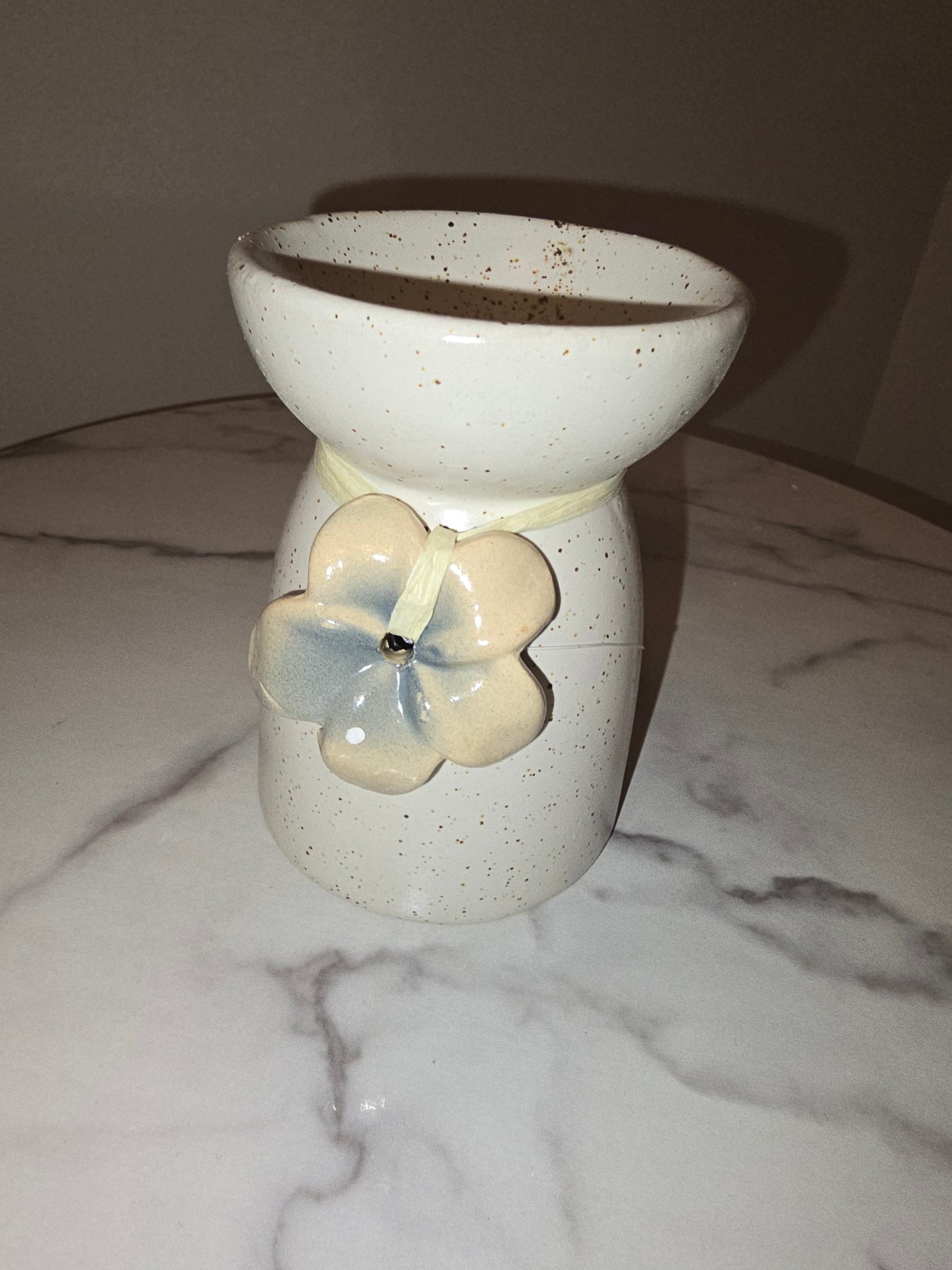 Speckled Ceramic Flower Wax Melt Burner